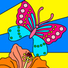 Tropical Butterflies Coloring